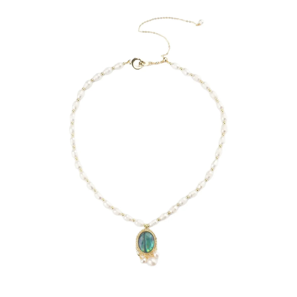 Ocean Glow Pearl Pendant Necklace