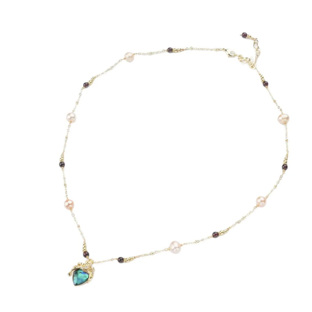 Abalone Shine Pearl Necklace