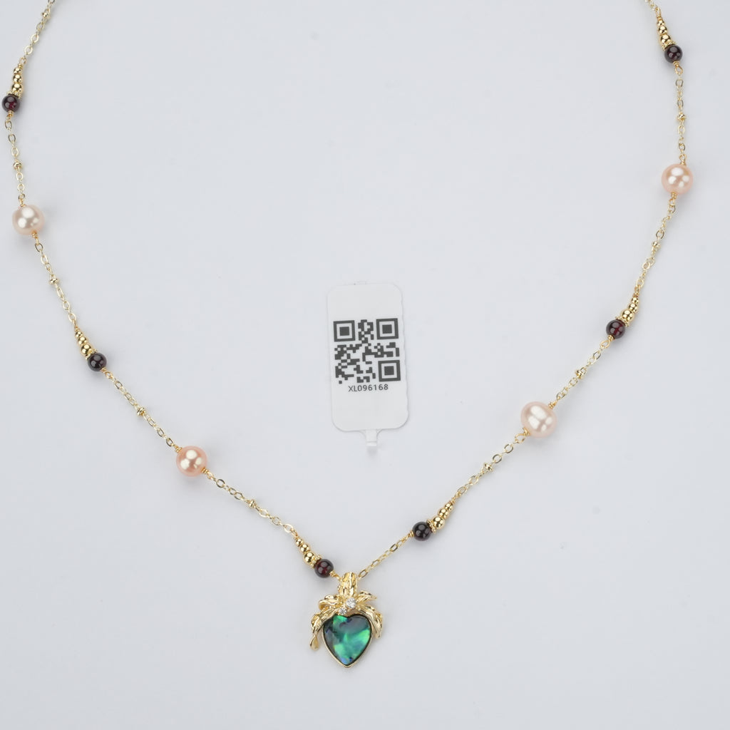 Abalone Shine Pearl Necklace