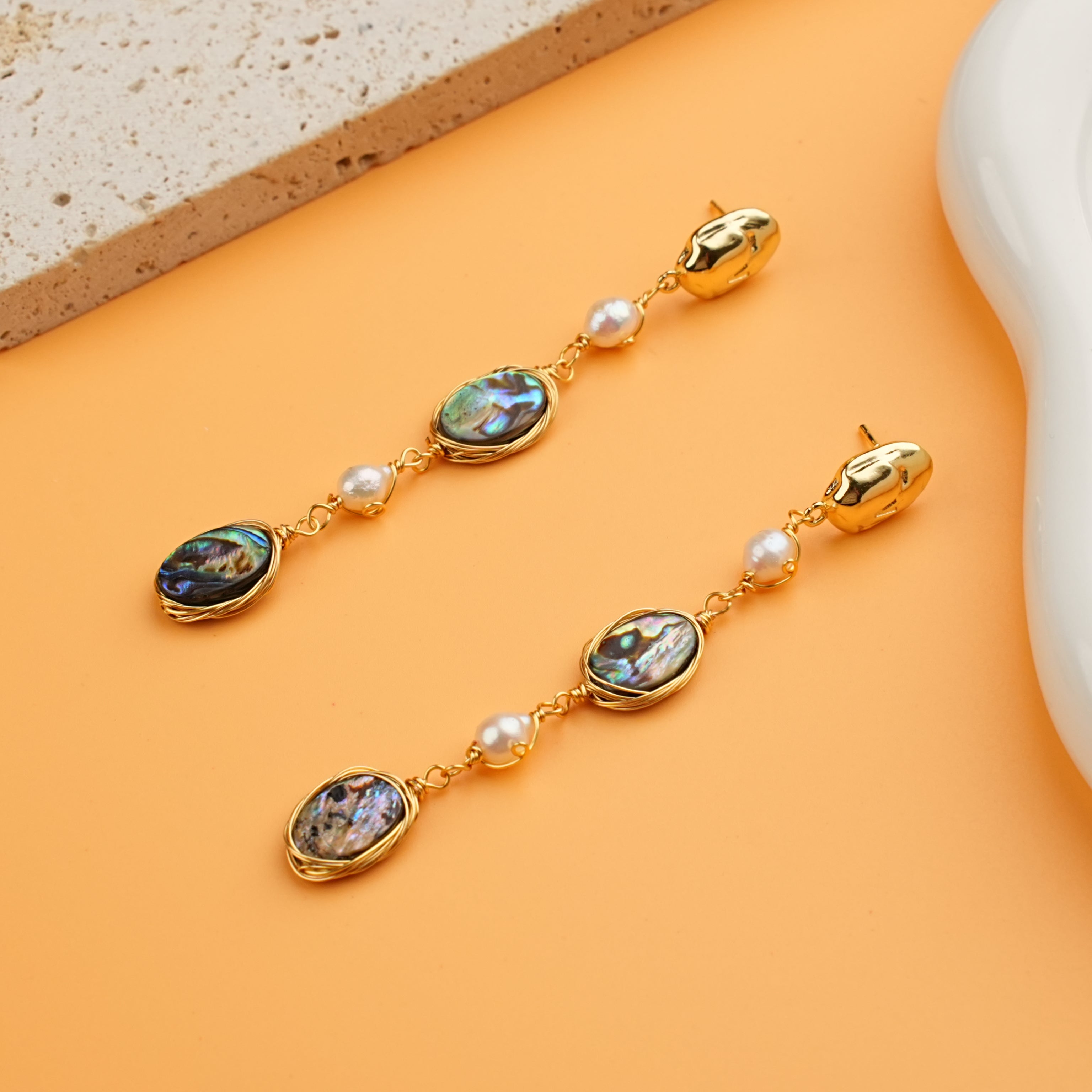 Baroque Glow Pearl Drop Earrings