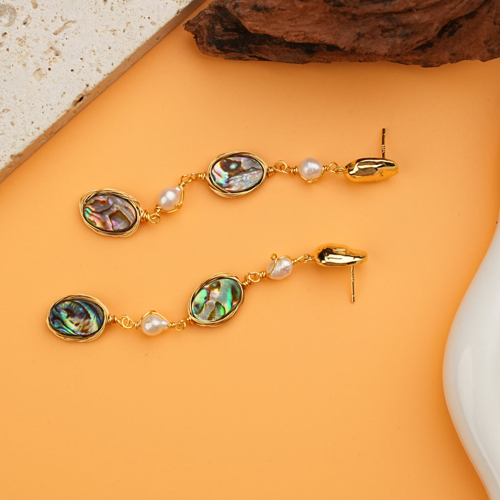 Baroque Glow Pearl Drop Earrings