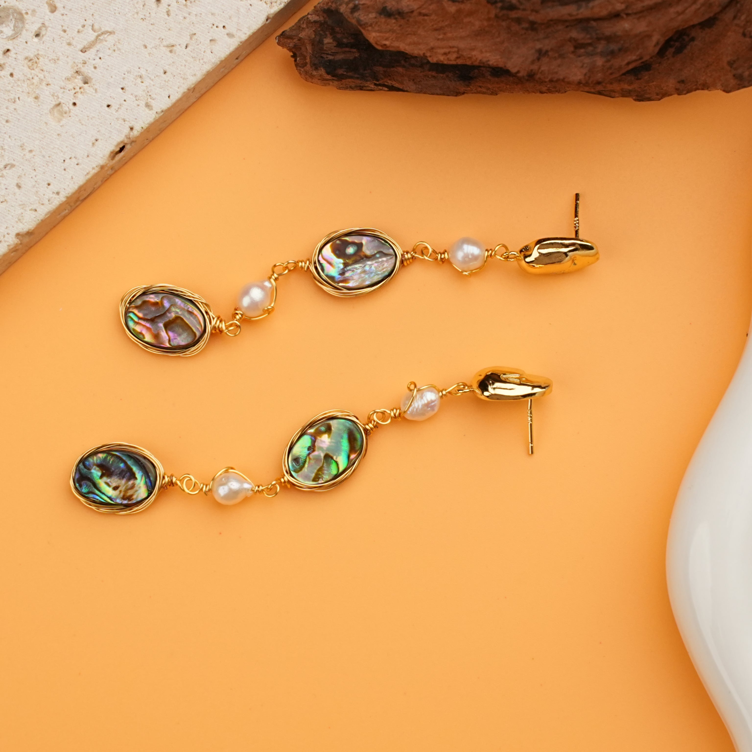 Baroque Glow Pearl Drop Earrings